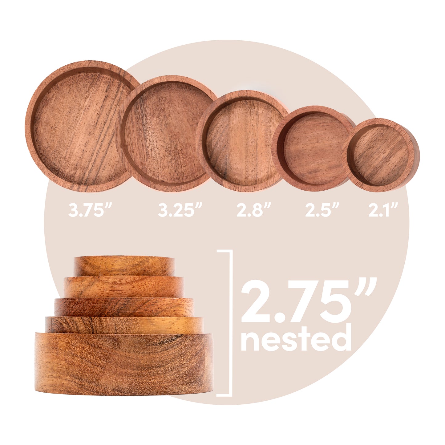 Wooden Sensory Stacking Bowls – Montessori Nesting Toy for Toddlers