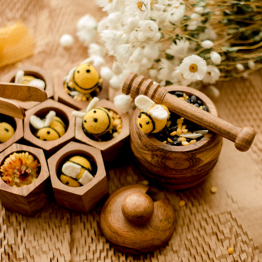 Montessori Wooden Beehive Sorting Toy
