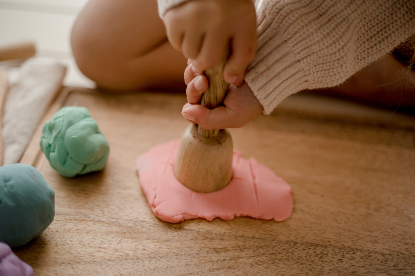 Montessori Wooden Playdough Tools Set