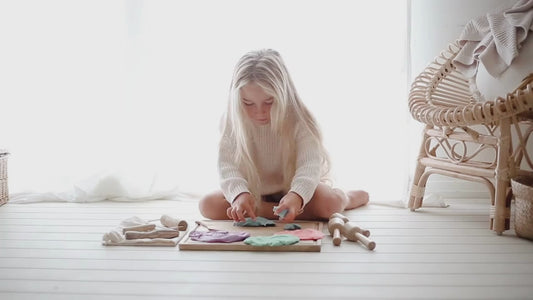 Montessori Wooden Playdough Tools Set