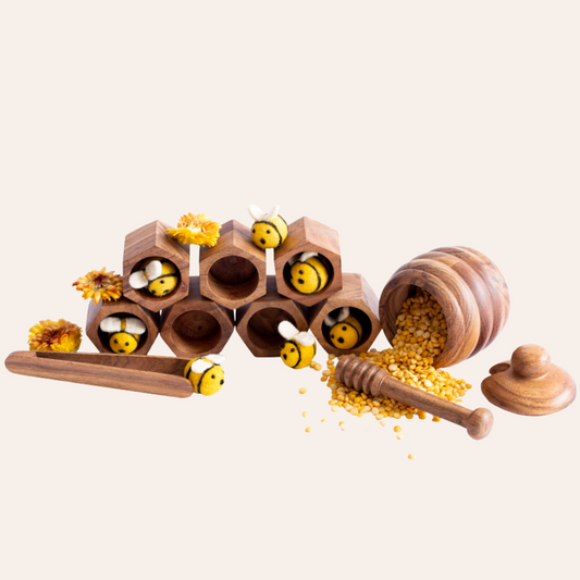 Montessori Wooden Beehive Sorting Toy